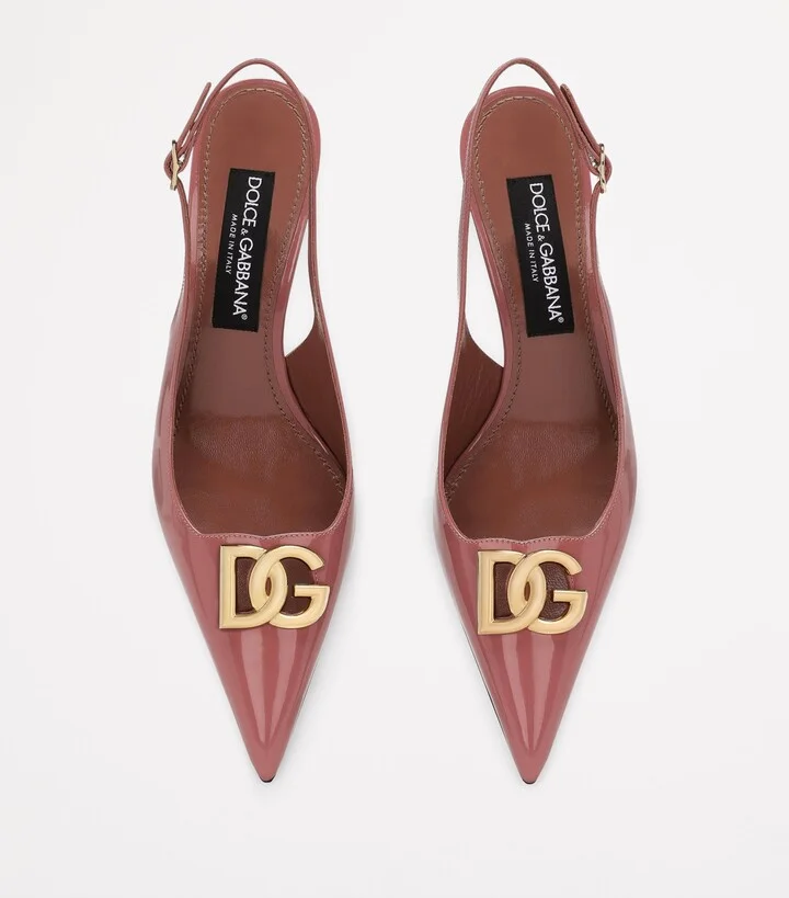 Dolce & Gabbana Patent Leather Slingback Pumps 60 - Image 3