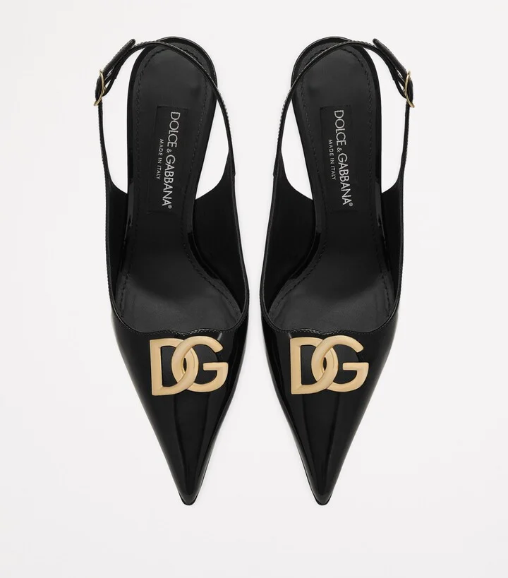 Dolce & Gabbana Patent Leather Slingback Pumps 90 - Image 2