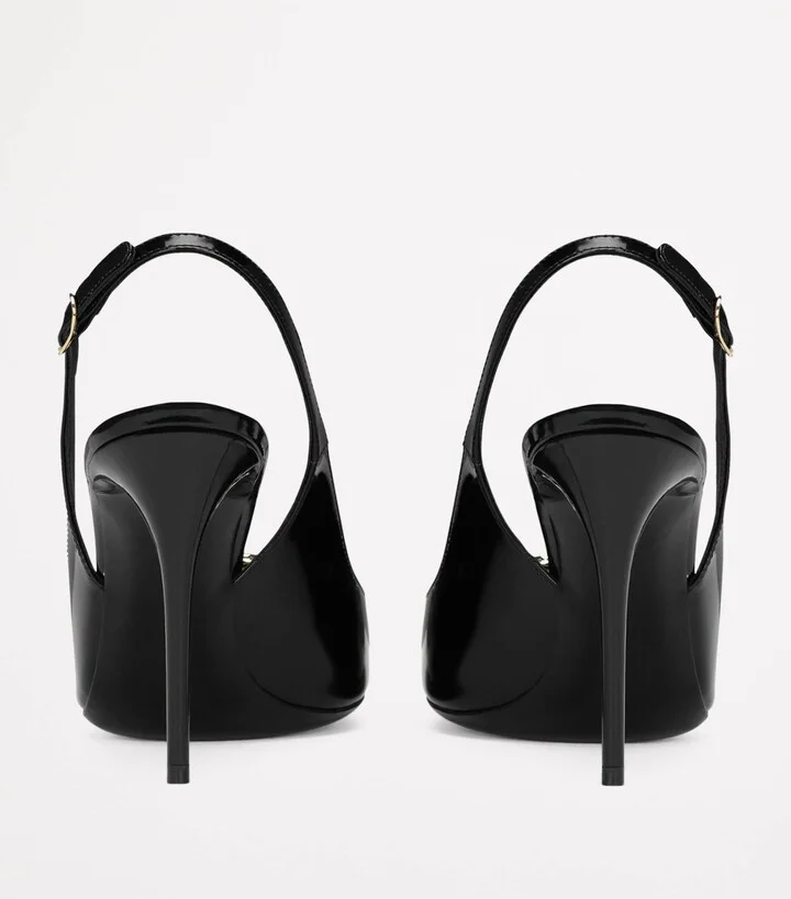 Dolce & Gabbana Patent Leather Slingback Pumps 90 - Image 3