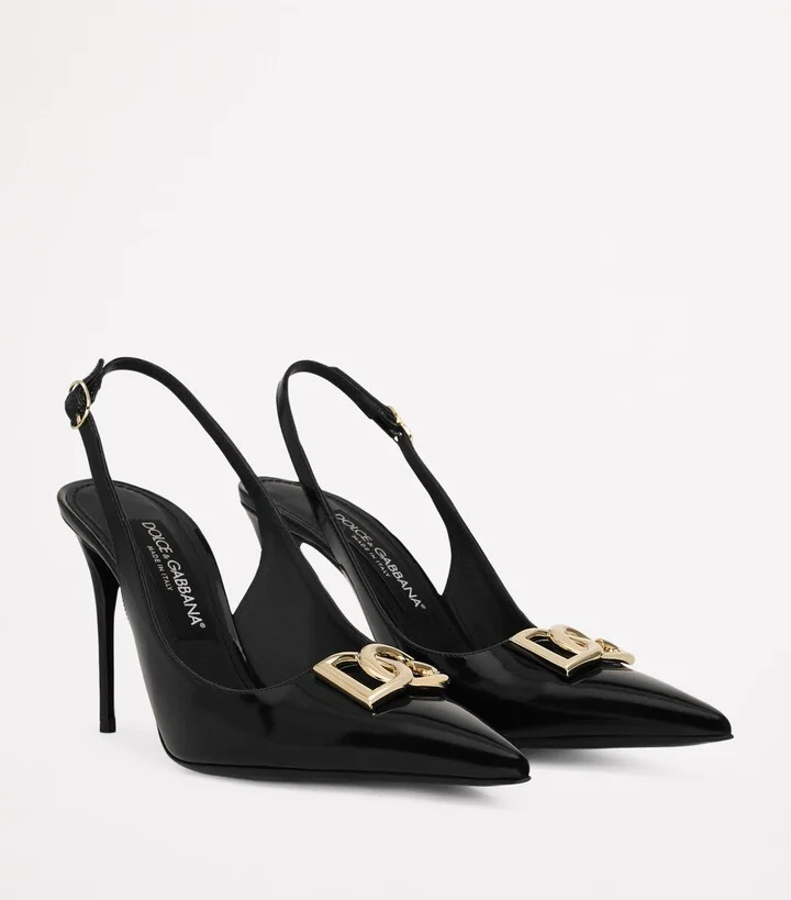 Dolce & Gabbana Patent Leather Slingback Pumps 90 - Image 4
