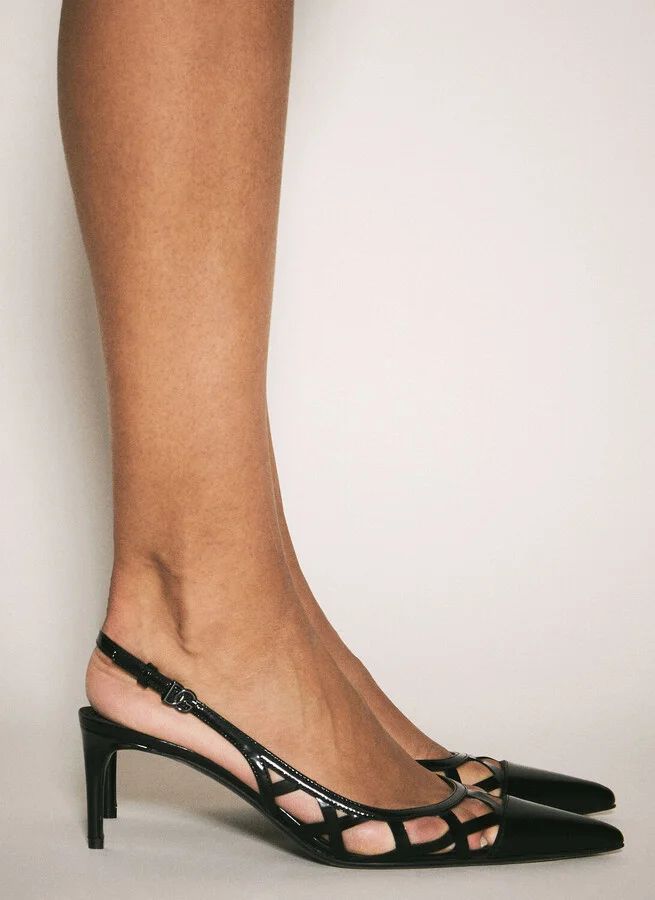 Dolce & Gabbana Patent Leather Slingback Pumps - Woman Heels Black Eu - 38.5 - Image 5