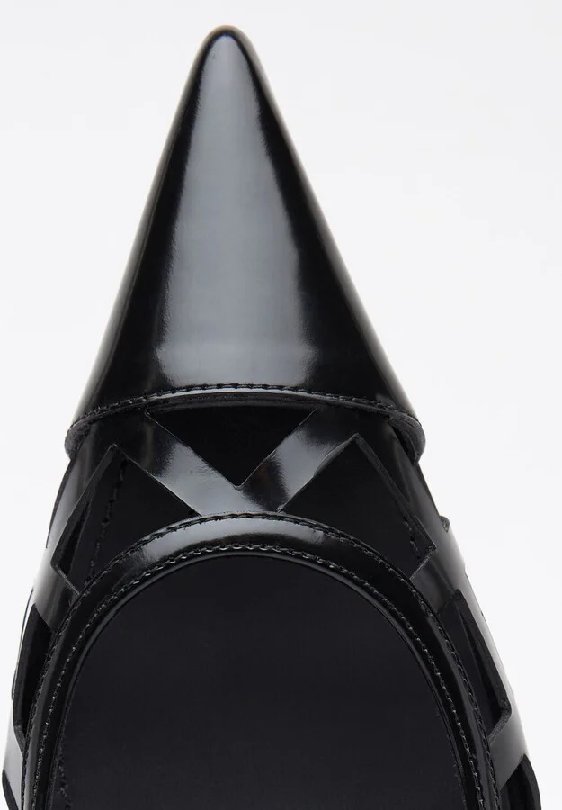 Dolce & Gabbana Patent Leather Slingback Pumps - Woman Heels Black Eu - 38.5 - Image 7
