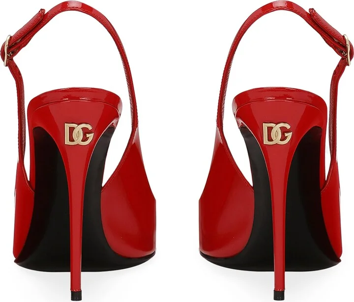 Dolce & Gabbana Patent Leather Slingbacks 105 - Image 3