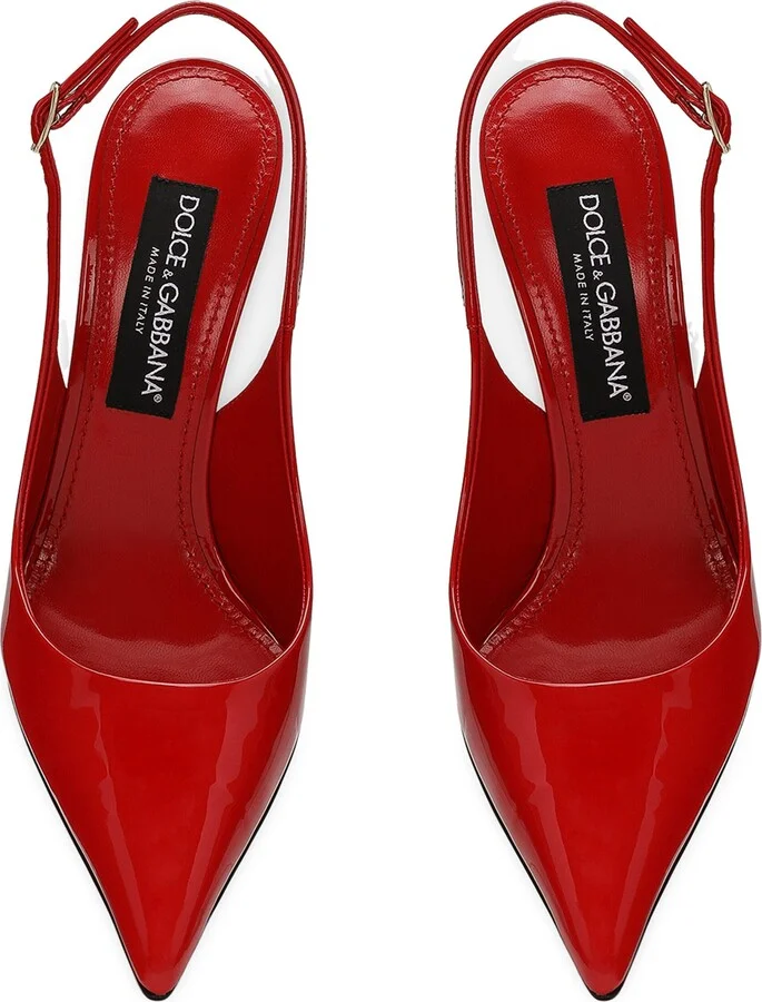 Dolce & Gabbana Patent Leather Slingbacks 105 - Image 4