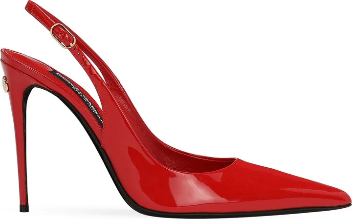 Dolce & Gabbana Patent Leather Slingbacks 105