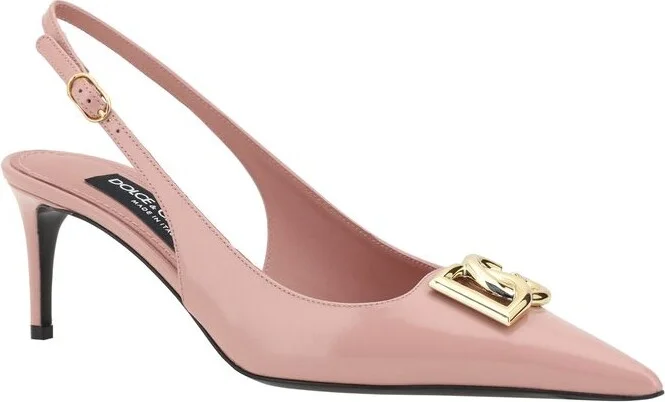 Dolce & Gabbana Pink Leather Pumps - Image 4
