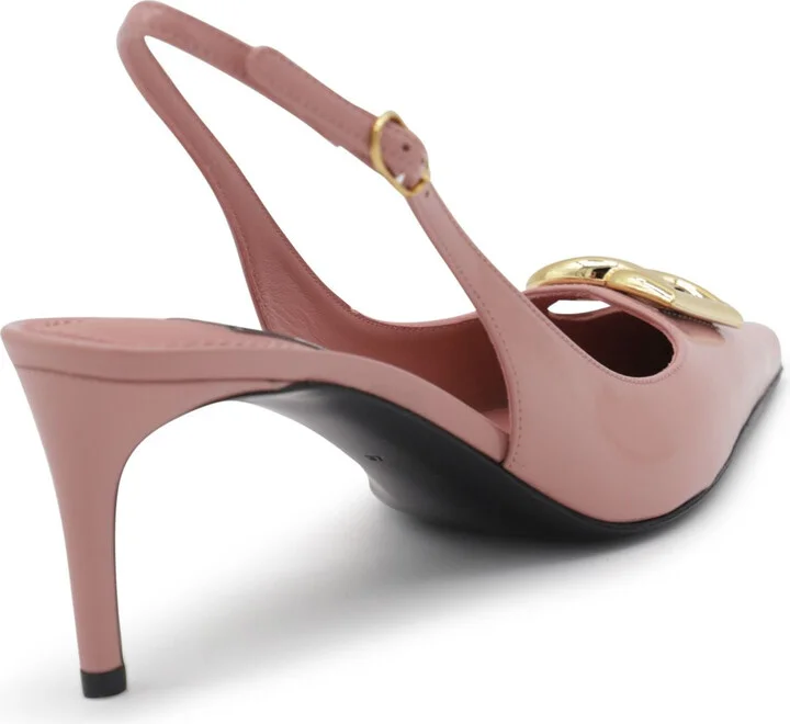 Dolce & Gabbana Pink Leather Pumps - Image 5