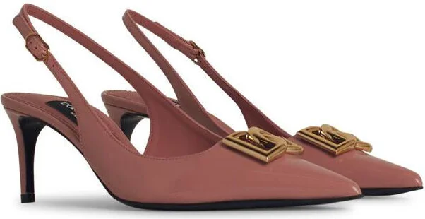 Dolce & Gabbana Pink Leather Sling Back - Image 2