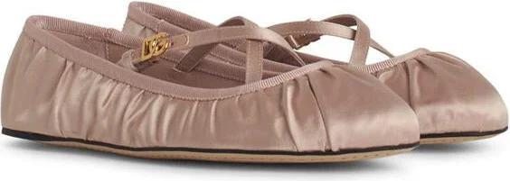 Dolce & Gabbana Pink Satin Ballet Flats - Image 2