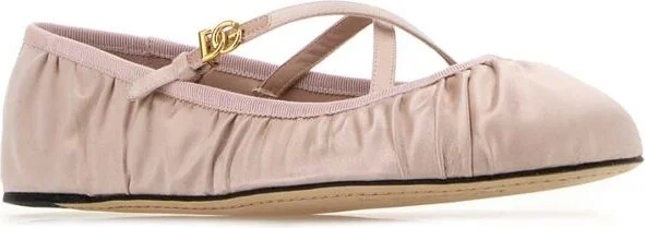 Dolce & Gabbana Pink Satin Ballet Flats - Image 2