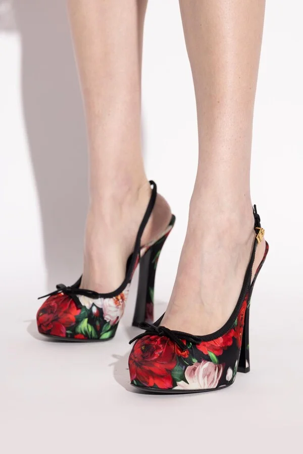Dolce & Gabbana Platform Shoes With Floral Motif - Image 2