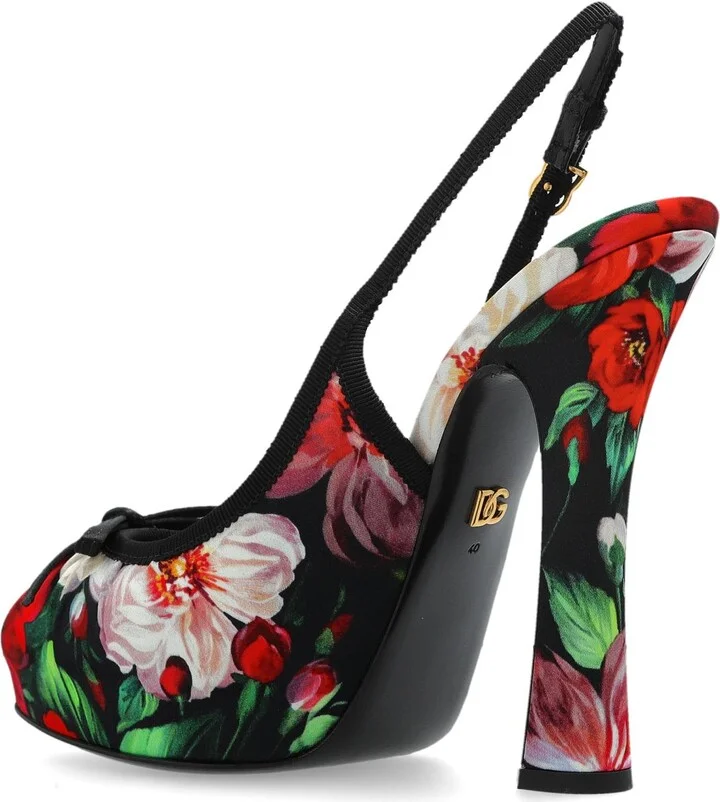 Dolce & Gabbana Platform Shoes With Floral Motif - Image 5