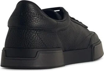 Dolce & Gabbana 'Portofino' Black Leather Sneakers - Image 3