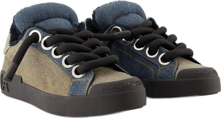 Dolce & Gabbana Portofino Custom Patch Sneakers - Image 2