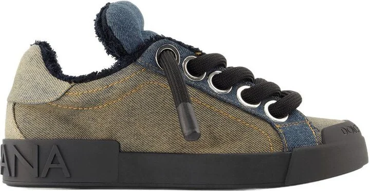 Dolce & Gabbana Portofino Custom Patch Sneakers
