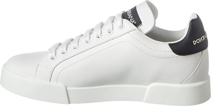 Dolce & Gabbana Portofino Dg Logo Leather Sneaker - Image 2