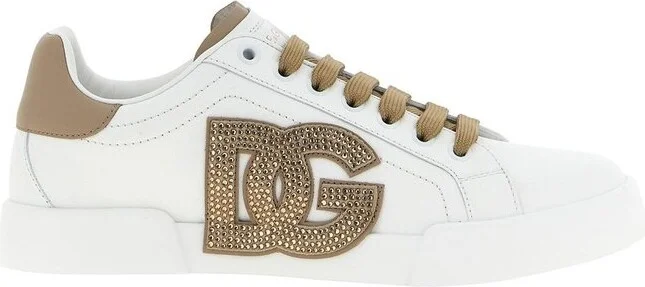 Dolce & Gabbana Portofino DG Logo Patch Sneakers