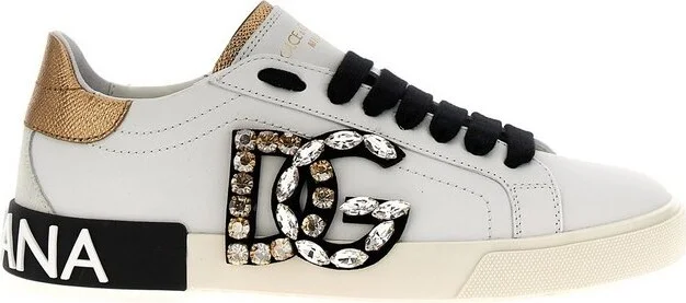 Dolce & Gabbana Portofino DG Logo Patch Sneakers