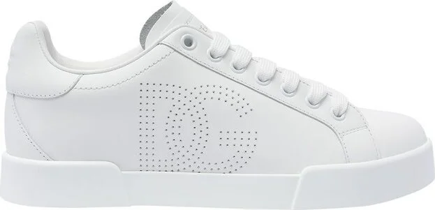 Dolce & Gabbana Portofino DG Logo Perforated Sneakers