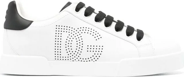 Dolce & Gabbana Portofino DG Logo Perforated Sneakers