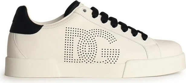 Dolce & Gabbana Portofino DG Logo Perforated Sneakers