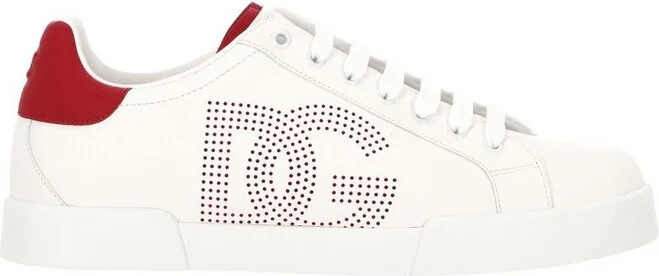 Dolce & Gabbana Portofino DG Logo Perforated Sneakers