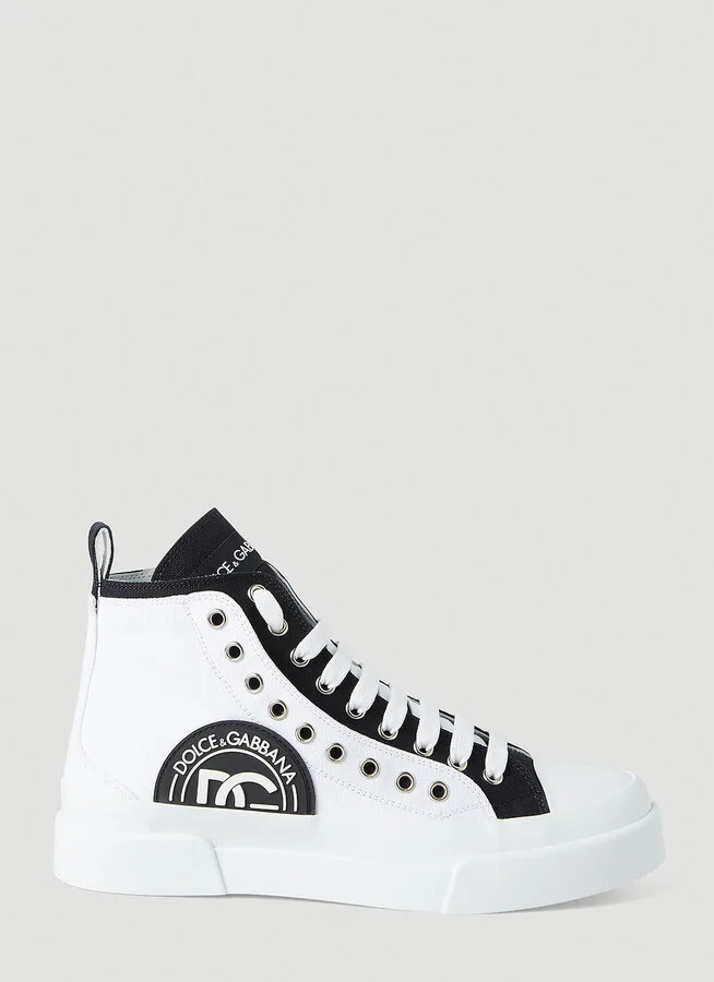 Dolce & Gabbana Portofino High Top Sneakers - Woman Sneakers White Eu - 38