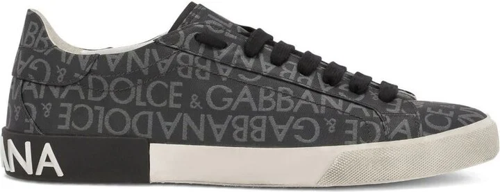 Dolce & Gabbana Portofino Leather And Fabric Low-Top Sneakers