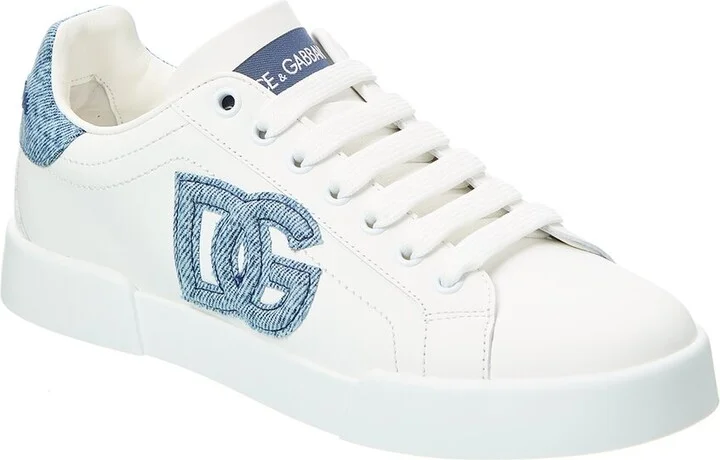Dolce & Gabbana Portofino Leather & Denim Sneaker