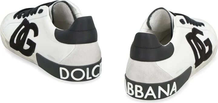 Dolce & Gabbana Portofino Leather Low-Top Sneakers - Image 4