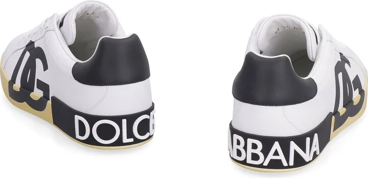 Dolce & Gabbana Portofino Leather Low-Top Sneakers - Image 4