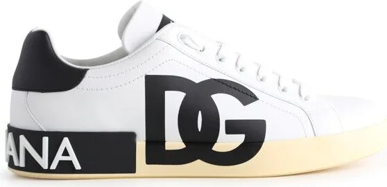 Dolce & Gabbana Portofino Leather Low-Top Sneakers - Image 2