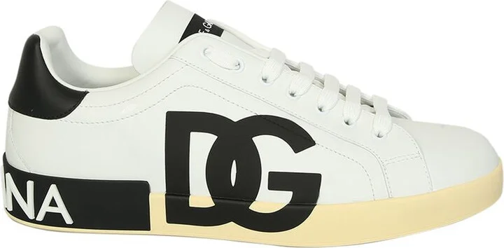 Dolce & Gabbana Portofino Leather Low-Top Sneakers - Image 3