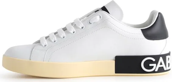 Dolce & Gabbana Portofino Leather Low-Top Sneakers - Image 4