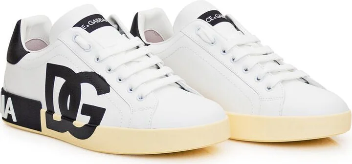 Dolce & Gabbana Portofino Leather Low-Top Sneakers - Image 6
