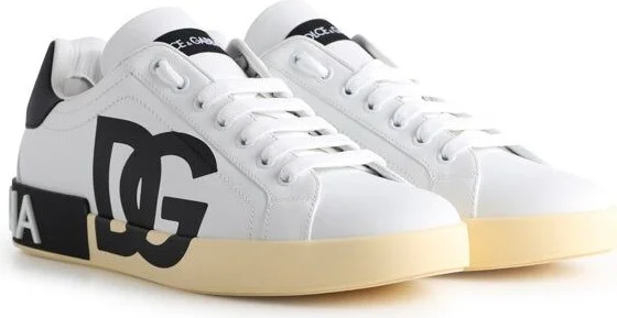 Dolce & Gabbana Portofino Leather Low-Top Sneakers - Image 11