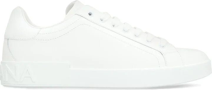 Dolce & Gabbana Portofino Leather Low-Top Sneakers - Image 2
