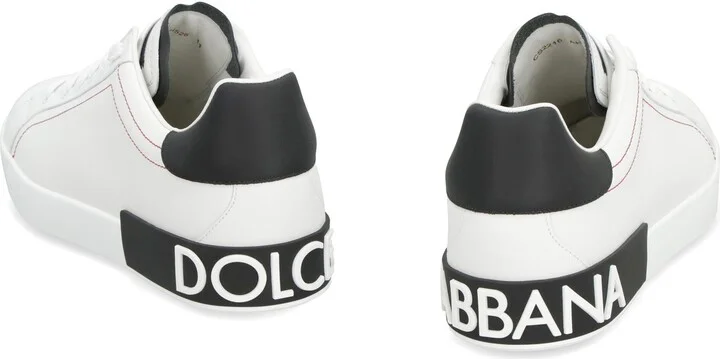 Dolce & Gabbana Portofino Leather Low-Top Sneakers - Image 4