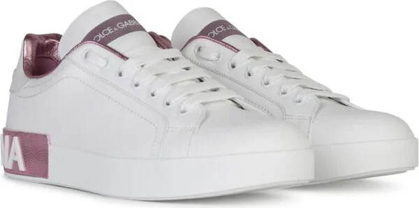 Dolce & Gabbana Portofino Leather Sneakers - Image 2