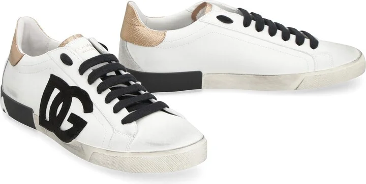 Dolce & Gabbana Portofino Leather Sneakers - Image 3