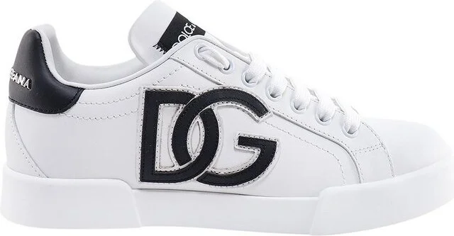 Dolce & Gabbana Portofino Logo Patch Lace-Up Sneakers