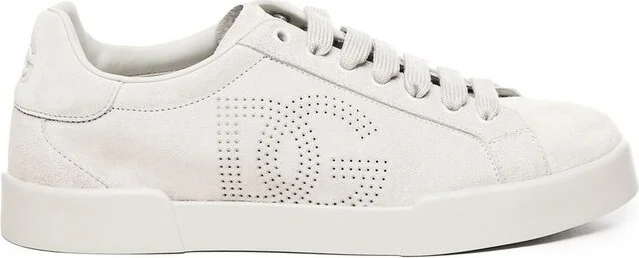 Dolce & Gabbana Portofino Logo Perforated Sneakers