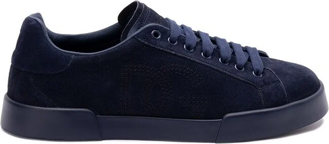 Dolce & Gabbana Portofino Logo Perforated Sneakers