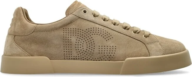 Dolce & Gabbana Portofino Logo Perforated Sneakers