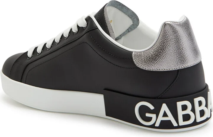 Dolce & Gabbana Portofino Panelled Leather Sneakers - Image 2