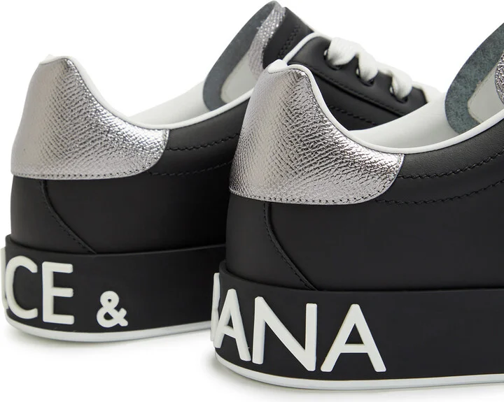 Dolce & Gabbana Portofino Panelled Leather Sneakers - Image 4
