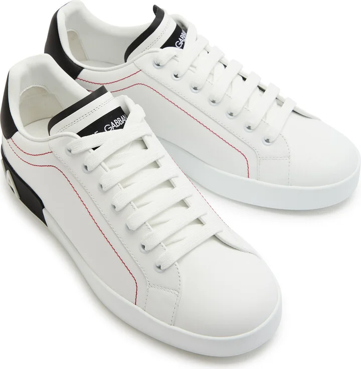 Dolce & Gabbana Portofino Panelled Leather Sneakers - Image 3
