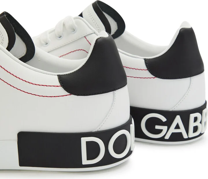 Dolce & Gabbana Portofino Panelled Leather Sneakers - Image 4