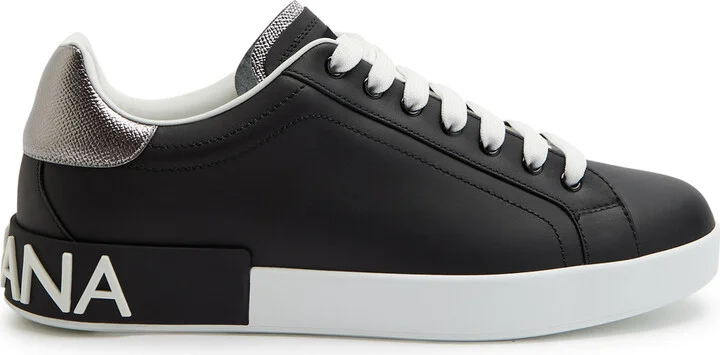 Dolce & Gabbana Portofino Panelled Leather Sneakers