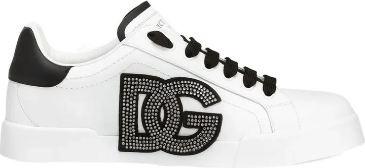 Dolce & Gabbana Portofino Sneakers With Rhinestones
